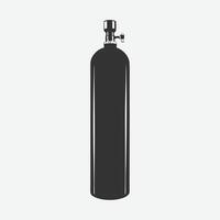 Reusable CO2 Gas Cylinder Silhouettes High Quality Carbon Dioxide Compression Graphics vector