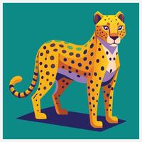 Stunning Isometric Cheetah Illustrations ,Captivating and Unique Designs vector