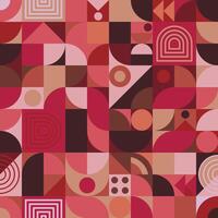A simple geometric art poster with a simple shape and figure in red shades. Abstract template design in scandinavian style. vector