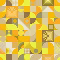A simple geometric art poster with a simple shape and figure in yellow shades. Abstract template design in scandinavian style. vector