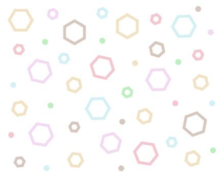 A set of hexagons, shapes for the background. Flat style, shapes illustration isolated on white background. vector