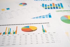 chart or graph paper. Financial, account, statistics and business data. photo