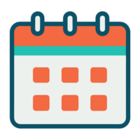 A simple colorful calendar icon png