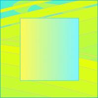 Quadrangular frame on a blue and yellow background vector