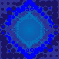 Abstract monochrome blue background with a pattern of spots and circles vector
