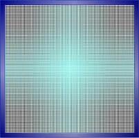 Quadrangular frame with a dotted pattern inside on a blue background vector