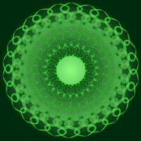 Round abstract pattern on green background vector