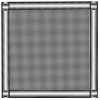 Quadrangular metal gray frame on a black mesh background vector