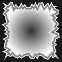 Original sulfur frame on a black background with a zigzag pattern vector