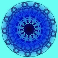 Round abstract pattern on blue background vector