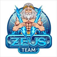 The god Zeus created the symbol of victory with his lightning vector