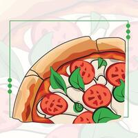 Pizza design for fast and bakery vector