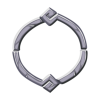 Round stone frame. Empty cartoon frame for your game icons or slot symbols. APP frame. png