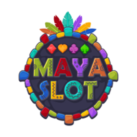 Game icon for Maya slot. Cartoon Maya tribal symbols. Ancient granite frame design element. APP icon with playing card suit symbols and feathers. png