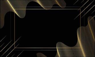 golden abstract background with a square frame vector