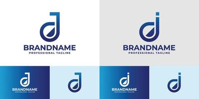 Letter J Droplet Logo Set, suitable for any business with J initial related to liquid vector