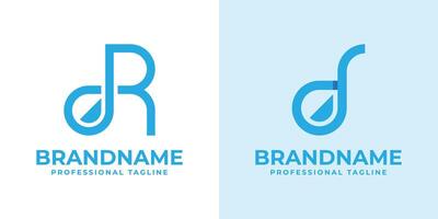 Letter R Droplet Logo Set, suitable for any business with R initial related to liquid vector