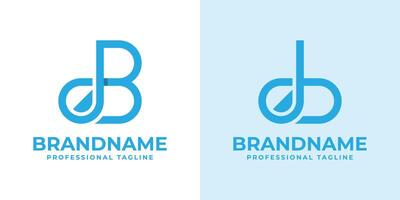 Letter B Droplet Logo Set, suitable for any business with B initial related to liquid vector