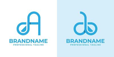 Letter A Droplet Logo Set, suitable for any business with A initial related to liquid vector