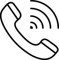 Telephone Icon Ideal for Communication Contact and Call Features in Digital Designs vector