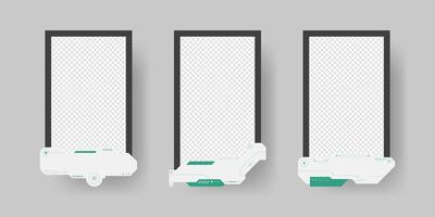 Abstract sci-fi frame. Hud interface design style. Digital futuristic frame element. Cyberpunk style. Design for banner, card, player card game, background. vector