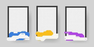 Abstract sci-fi frame. Hud interface design style. Digital futuristic frame element. Cyberpunk style. Design for banner, card, player card game, background. vector