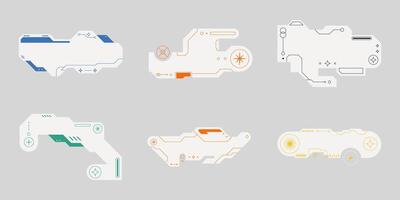 Futuristic interface ui elements. Futuristic HUD elements. Hud interface set. illustration. vector