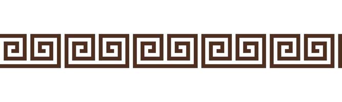 Greek key seamless border pattern collection. Decorative ancient meander, Greece ornament with repeated geometric motifs vector
