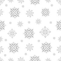 Seamless pattern with gray snowflakes on a white background vector