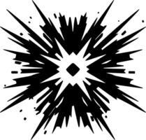 Explosion, Black and White illustration vector