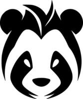 Panda, Minimalist and Simple Silhouette - illustration vector