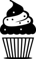 Cupcake, Minimalist and Simple Silhouette - illustration vector