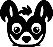 Dog, Minimalist and Simple Silhouette - illustration vector