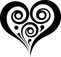 Heart, Minimalist and Simple Silhouette - illustration vector