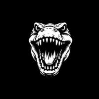 Crocodile, Minimalist and Simple Silhouette - illustration vector