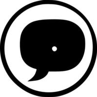 Speech Bubble, Minimalist and Simple Silhouette - illustration vector