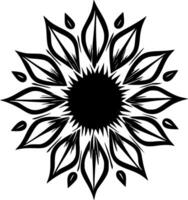 Sunflower, Minimalist and Simple Silhouette - illustration vector