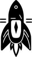 Rocket, Minimalist and Simple Silhouette - illustration vector