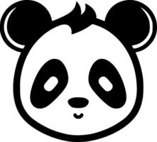 Panda, Minimalist and Simple Silhouette - illustration vector