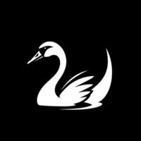 Swan, Minimalist and Simple Silhouette - illustration vector