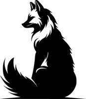 Fox, Minimalist and Simple Silhouette - illustration vector