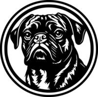 Pug - Minimalist and Flat Logo - illustration vector