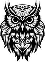 Owl, Minimalist and Simple Silhouette - illustration vector