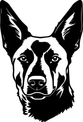 Australian Kelpie, Minimalist and Simple Silhouette - illustration