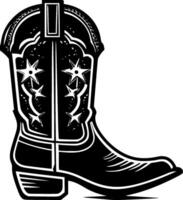 Cowboy Boot, Minimalist and Simple Silhouette - illustration vector
