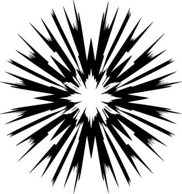 Explosion - Minimalist and Flat Logo - illustration