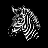 Zebra, Minimalist and Simple Silhouette - illustration vector
