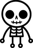 Skeleton, Minimalist and Simple Silhouette - illustration vector