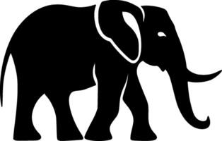Elephant, Minimalist and Simple Silhouette - illustration vector
