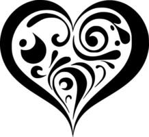 Heart, Minimalist and Simple Silhouette - illustration vector